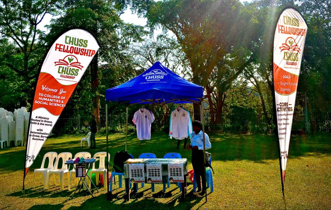 CHUSS Fellowship welcome tent and outreach information booth